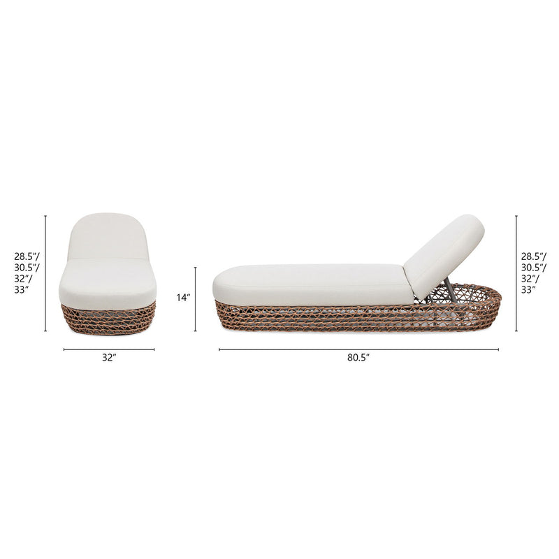 Willow - Sunbrella Upholstered Patio Lounger