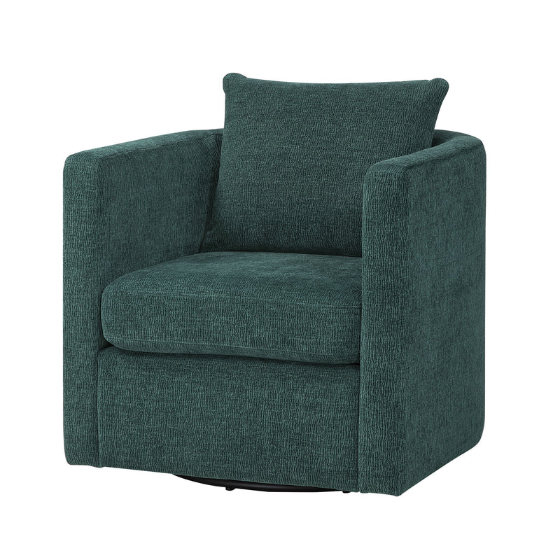 Sutton - Swivel Barrel Chair - Peacock