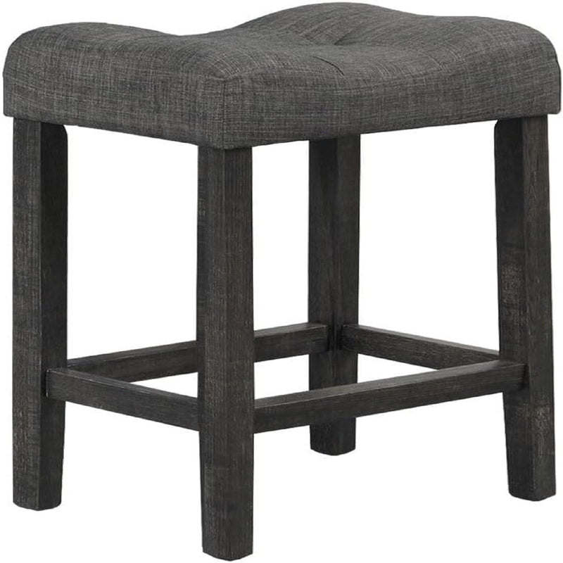 Transitional Counter Dining Set With 4 Tufted Stools
