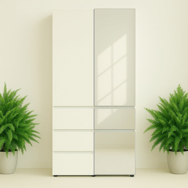 Elise - Modular Closet System With Mirror - White