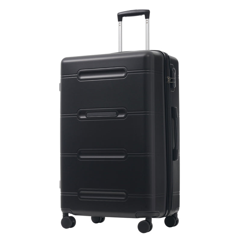 6 Piece Lightweight Hardshell Luggage Set With Double Spinner Wheels, Password Lock
