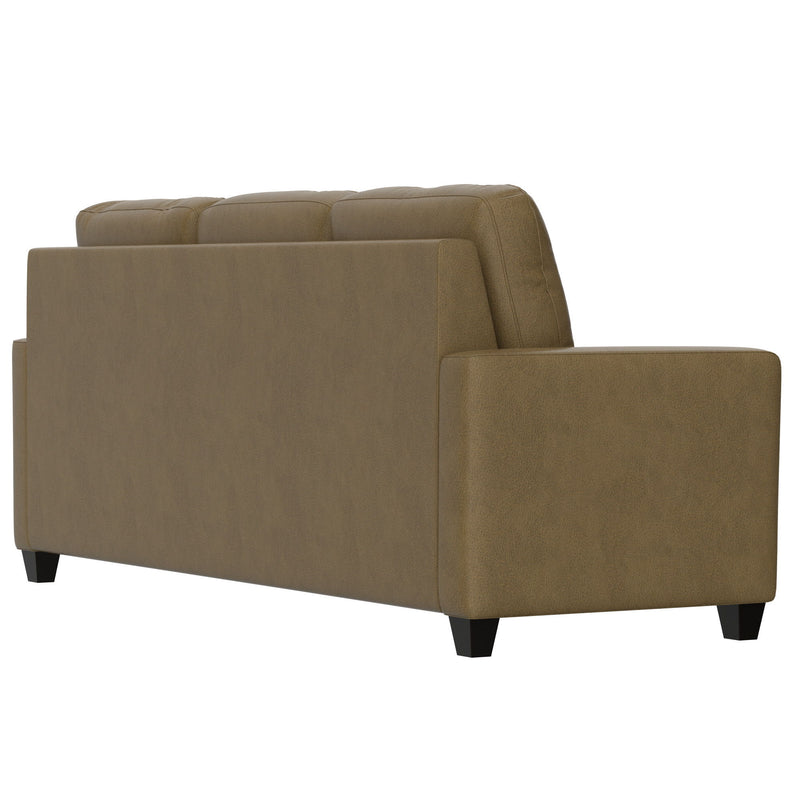 2 Piece Sofa With Chaise, Comfortable Seating For 3, Tapered Feet, USB Charging Console - Brown