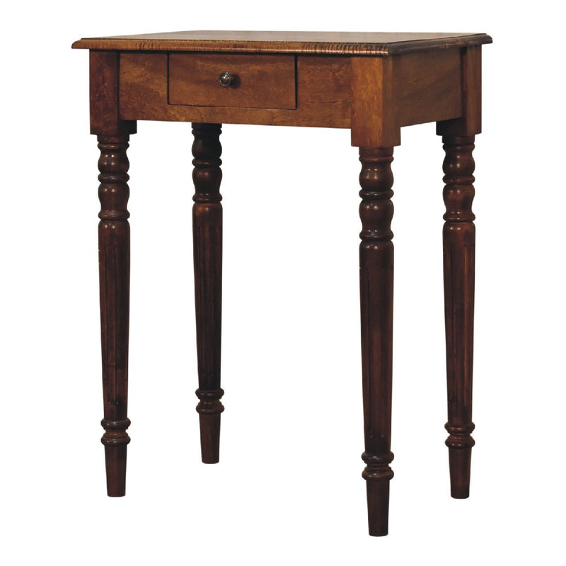 Turned Leg Writing Desk - Chestnut