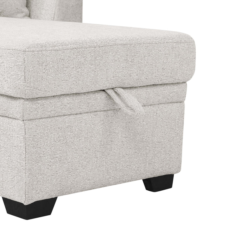 Upholstered Sectional & Pull Out Bed And Chaise Storage
