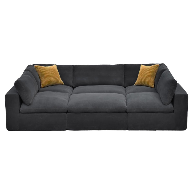 Custom Configuration Modular Sectional With Toss Pillows