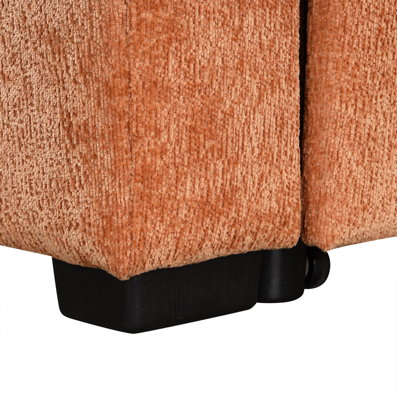 Modular L-Shaped Sectional Sofa Bed With Pull-Out Sleeper, Cup Holders, And Storage