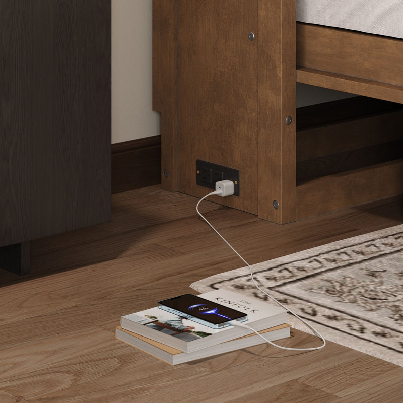 Murphy Bed With Charging Station And Drawer