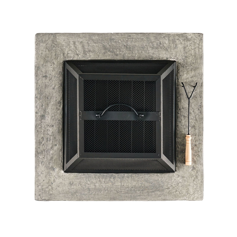 Outdoor Wood Bruning Magnesium Oxide Fire Pit With Lid