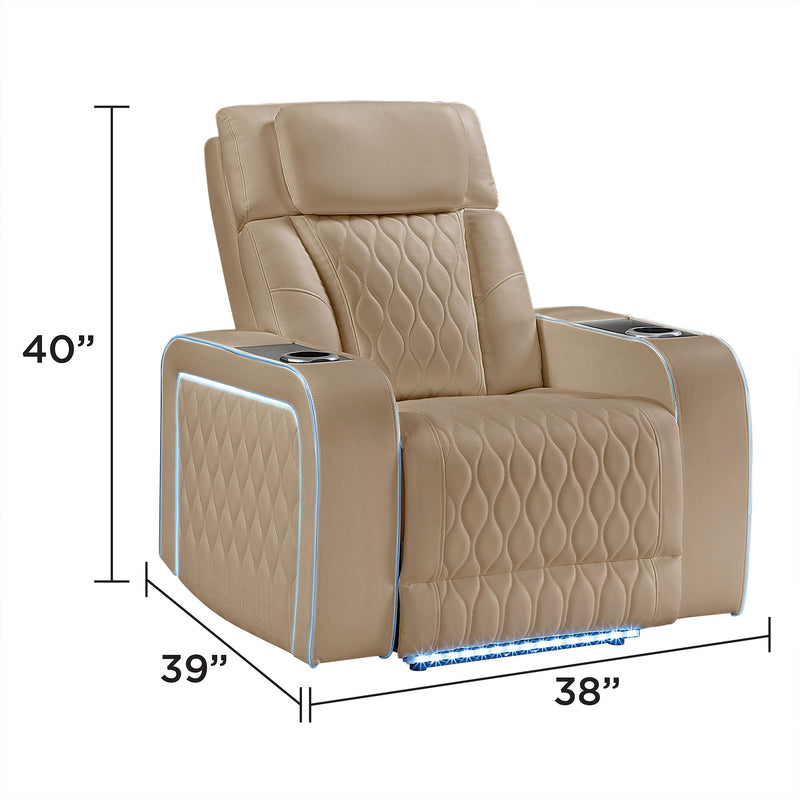 Electra - Power Reclining Set With Power Headrests, Massage And LED Lighting