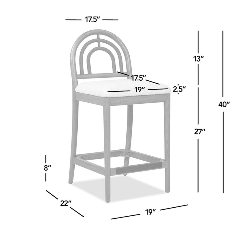 Panama - Curved Back Cane Bar Stool (Set of 2)