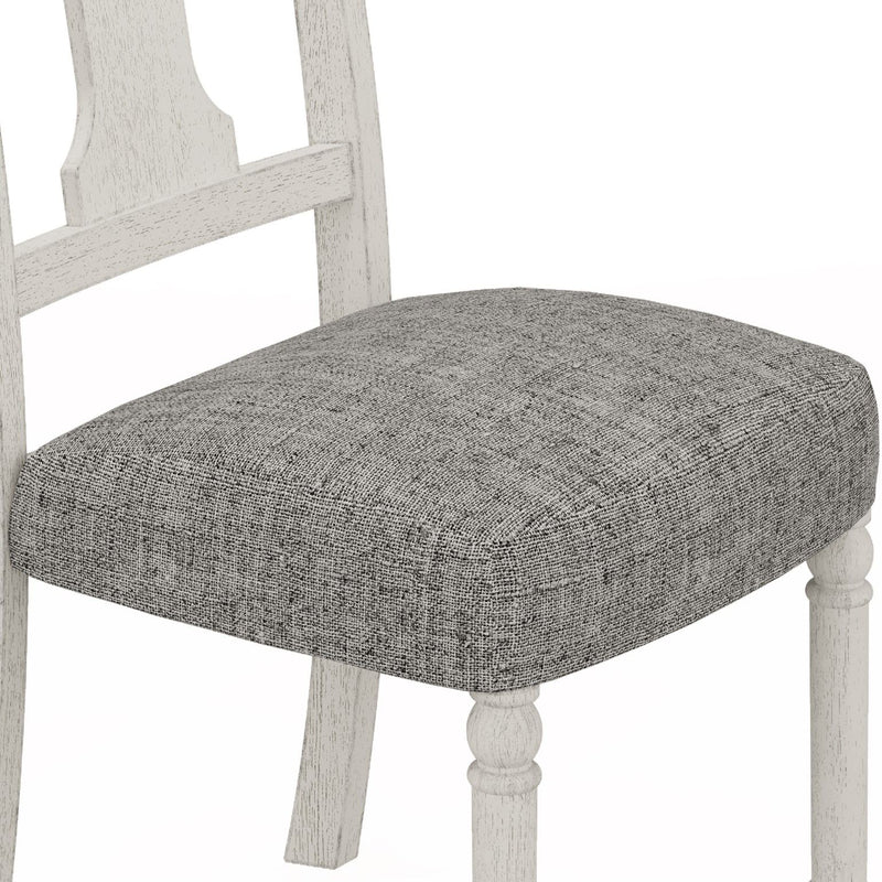 Tannen - Round 5 Piece Dining Table (Set of 5) - White / Gray