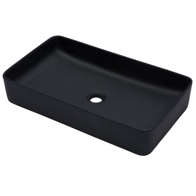 Modern Ceramic Rectangular Bathroom Vessel Sink With European Design