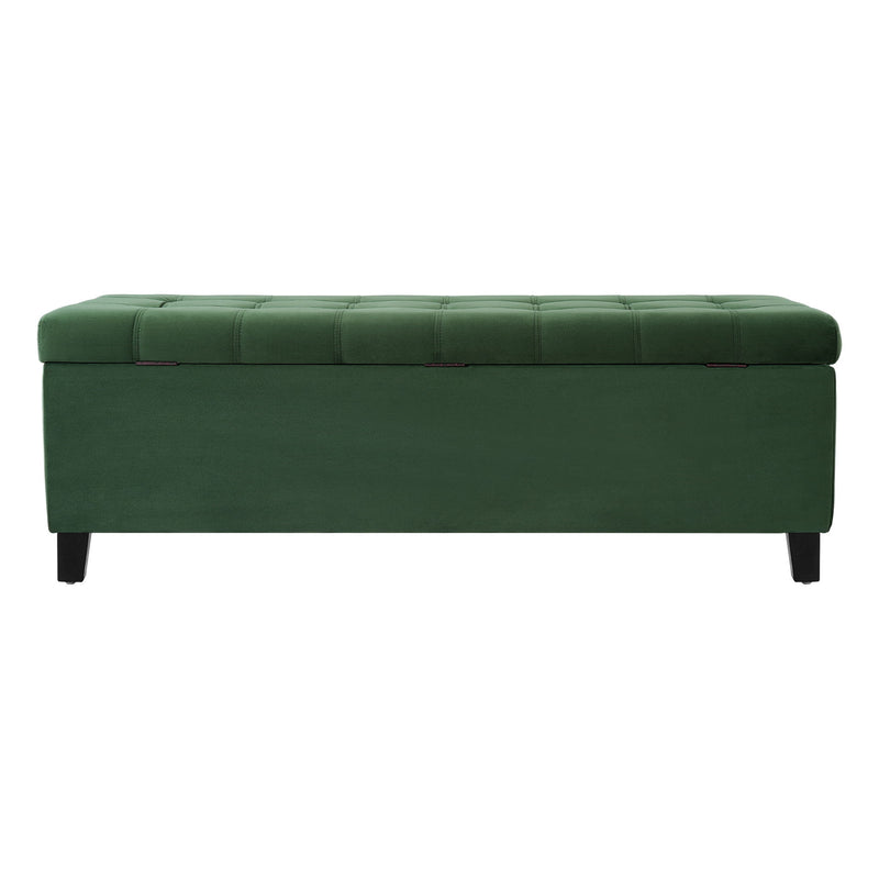 Upholstered Storage Ottoman Bench, Foot Rest For Bedroom