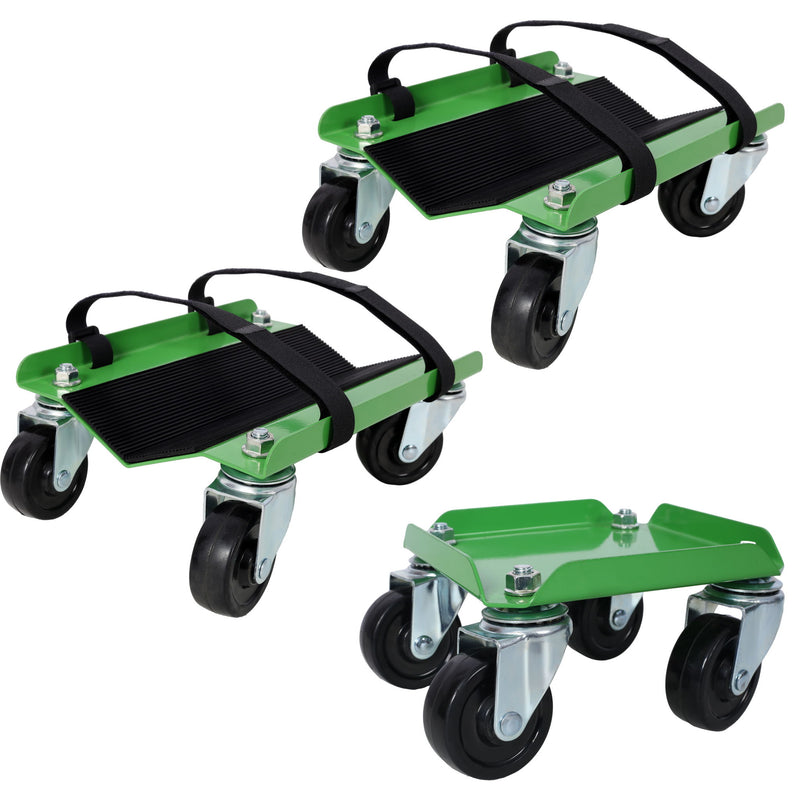 Heavy Duty Snowmobile Dolly With V Slide And Swivel Casters Steel, 1500Lbs Capacity