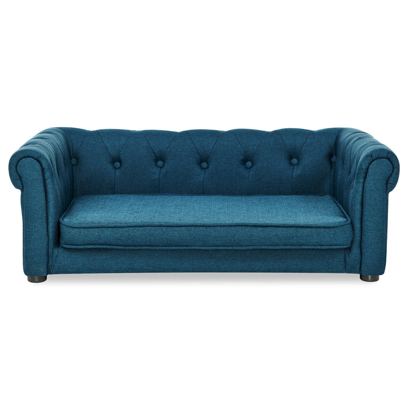 Modern Elegant Rectangle Pet Bed, Durable Elevated Dog Sofa