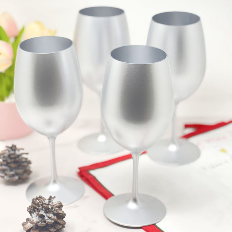 Leadingware Tritan Hammer Plastic Wine Glasses (Set of 4)