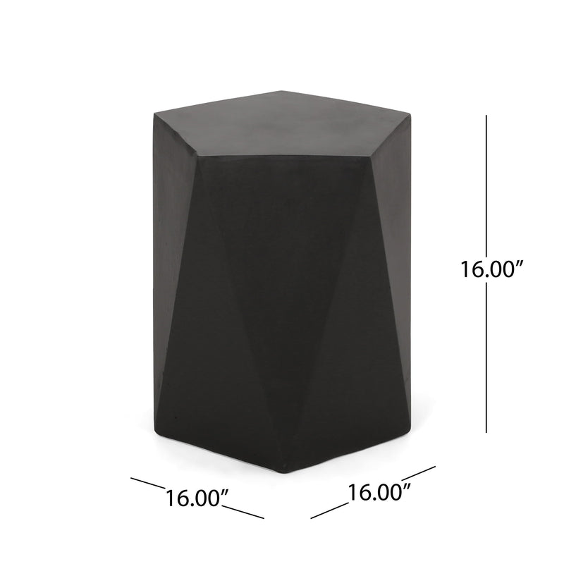 Side Table With Geometric Design
