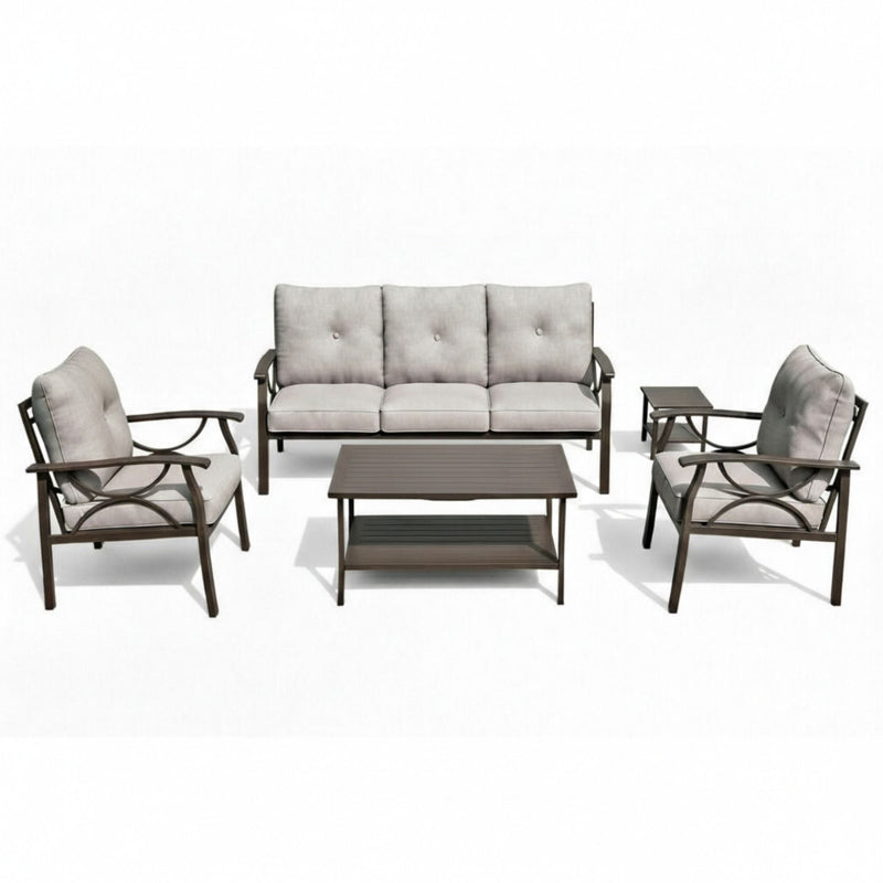 Patio Furniture Set With Coffee Table And Cushions For Backyard