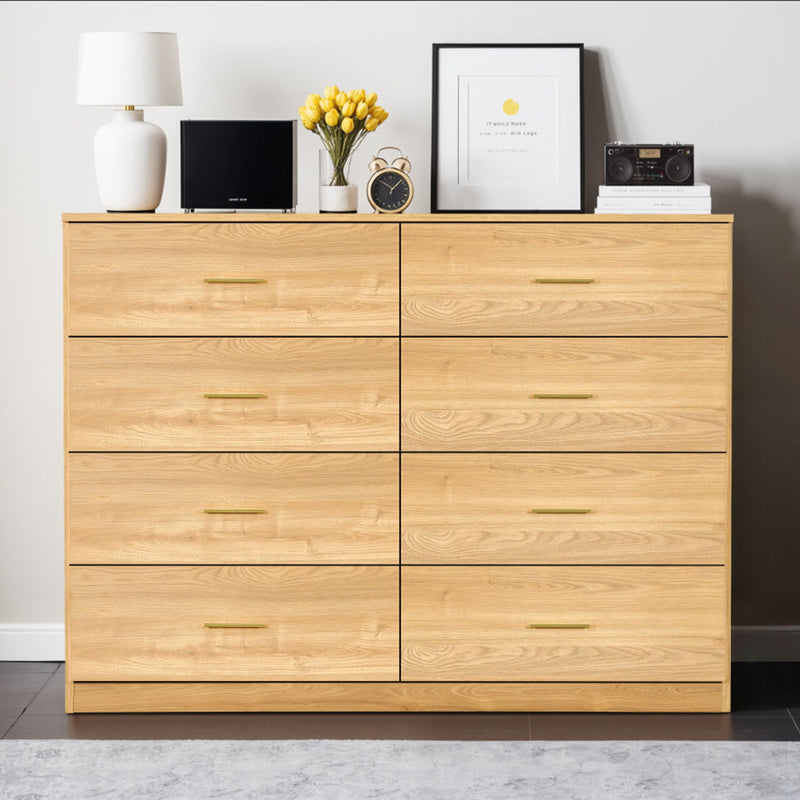 Modern Drawer Dresser For Bedroom, Ample Storage Wide Chest Of Drawers