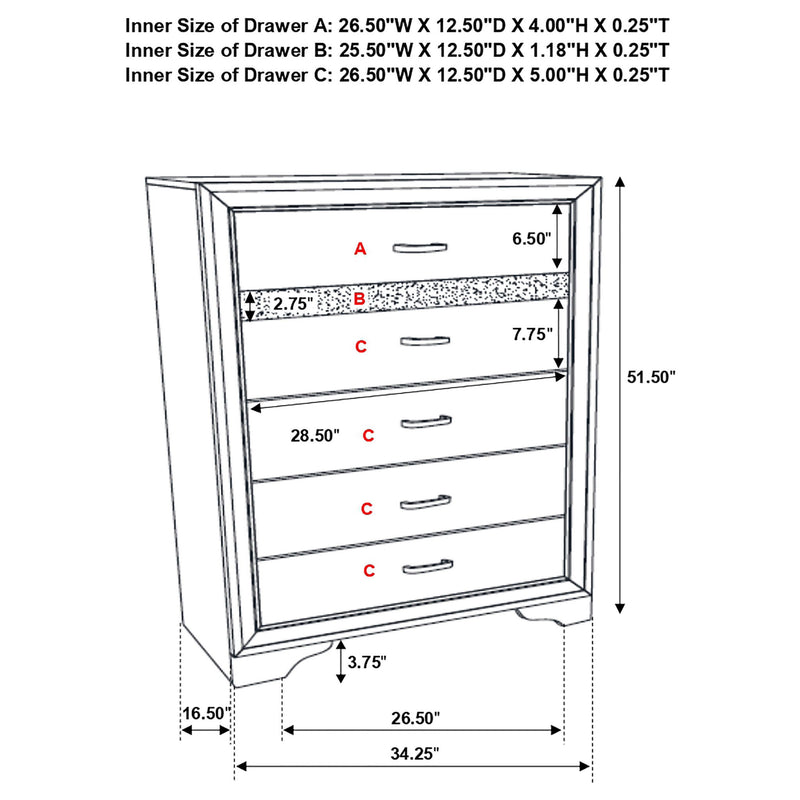 Annie - 5 Piece Bedroom Set