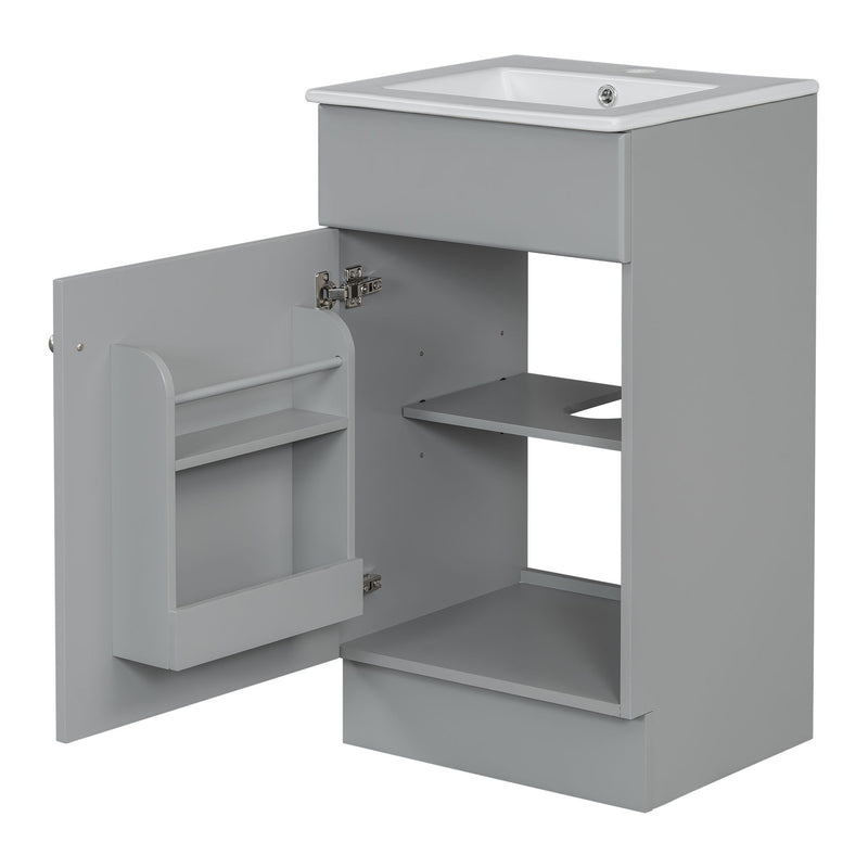 Bathroom Vanity With Sink, Cabinet With Adjustable Shelf