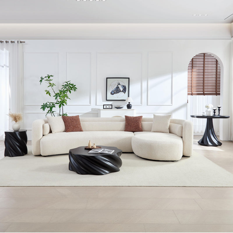 Curved Sectional Sofa, L - Shape Modular Chaise