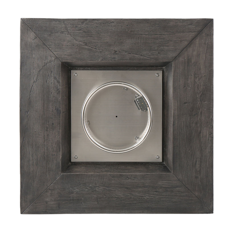 Anchorage - Wood Square Fire Pit 40, 000 Btu - Gray