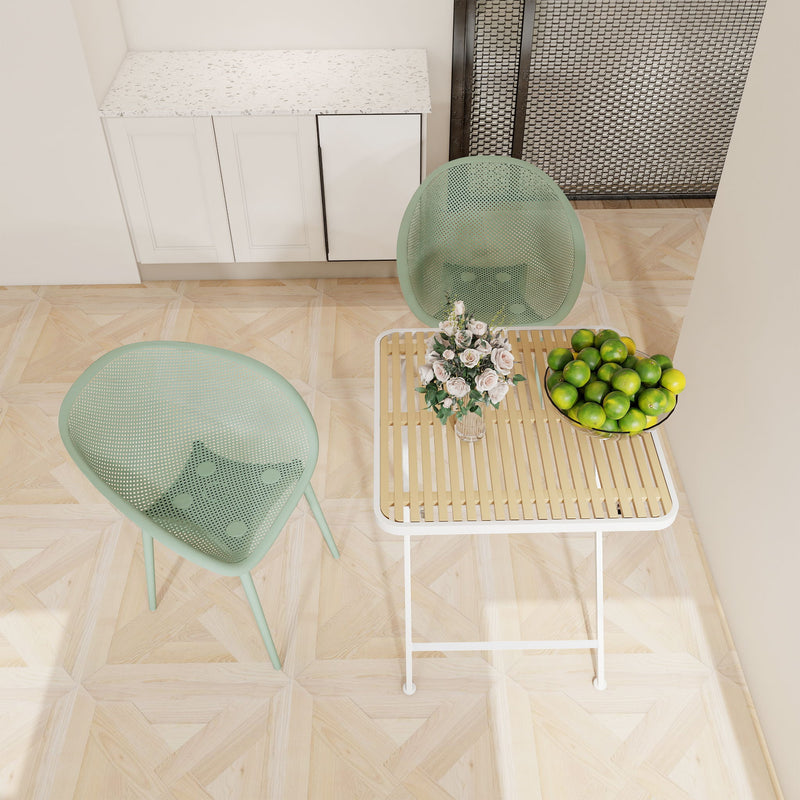 2 Piece Durable Single Chair With Hollow Out Design