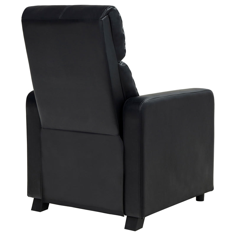 Push Back Recliner - Black