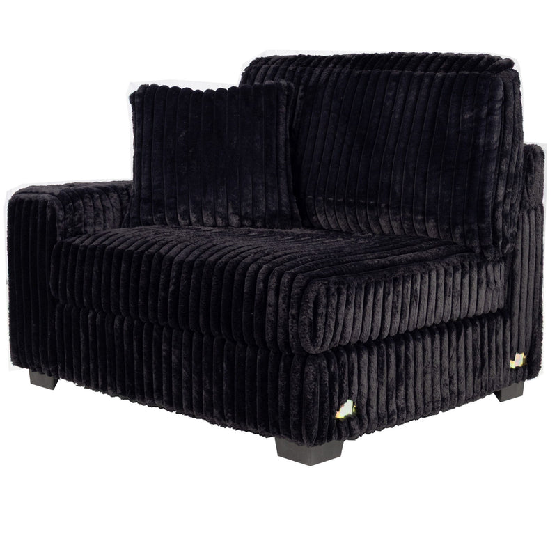 6 Piece Modular U Sectional Sofa Set With USB Cup Holder, Low Leg - Black