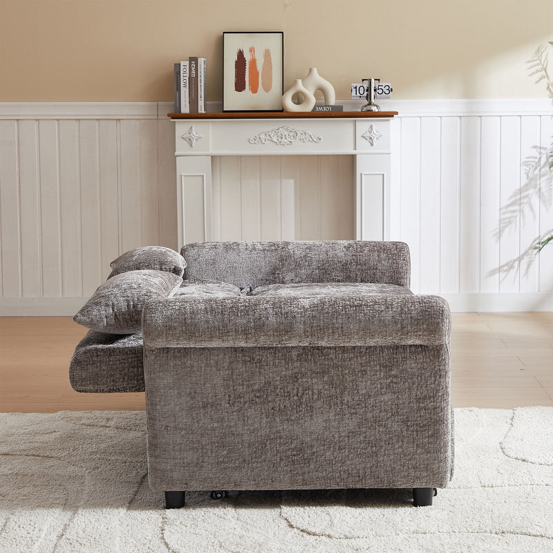 Loveseat Sofa Bed, Pull - Out Couch Sleeper & 2 Pillows