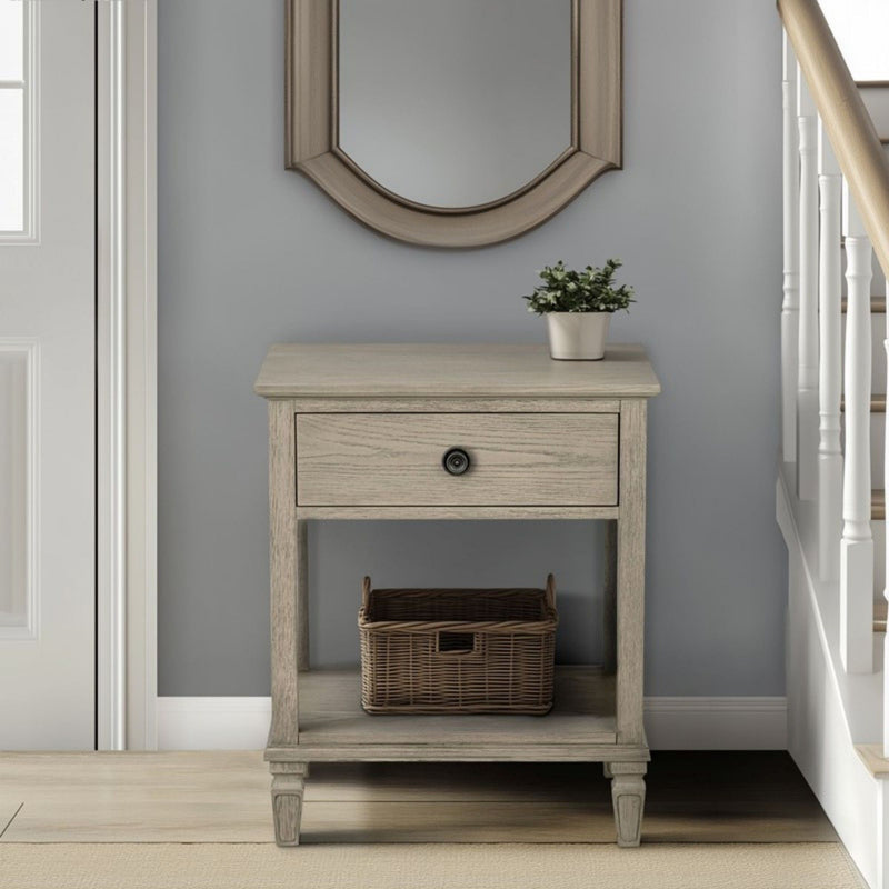 Victoria - Bedside Table With Drawer And Shelf