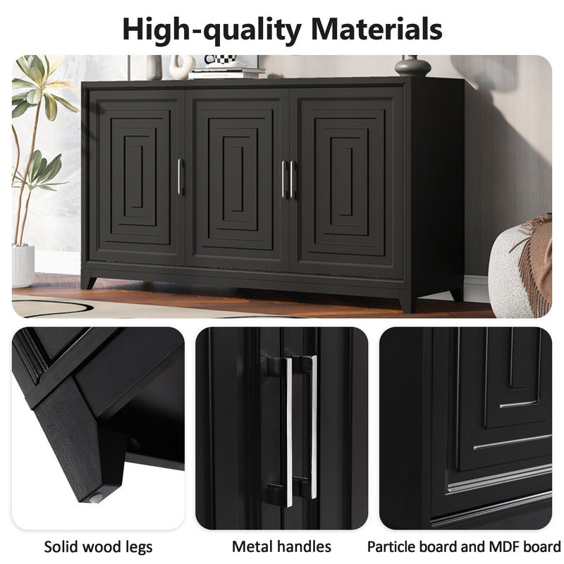 TV Stand, Media Console Cabinet With 2 Spacious Storage Space