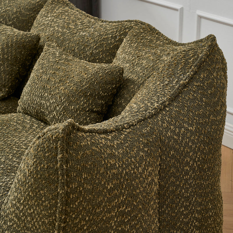 Comfortable Dual Beanbag Chair With High Resilience Foam Core For 2 People