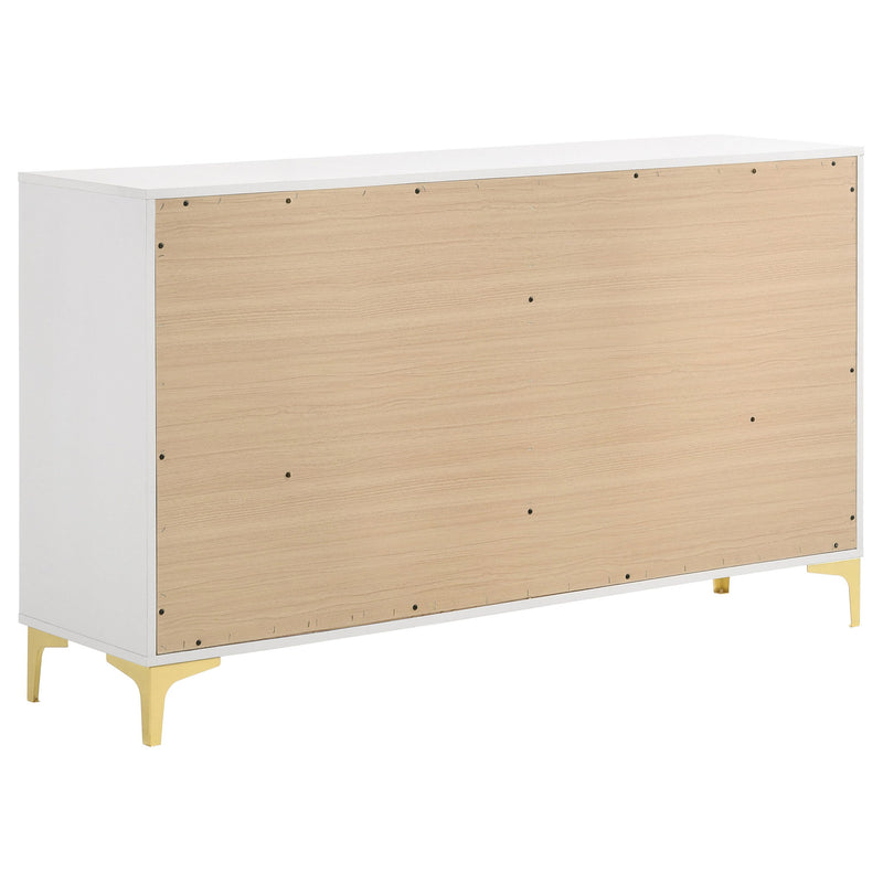 Karena - Rectangular 6 Drawer Dresser - White