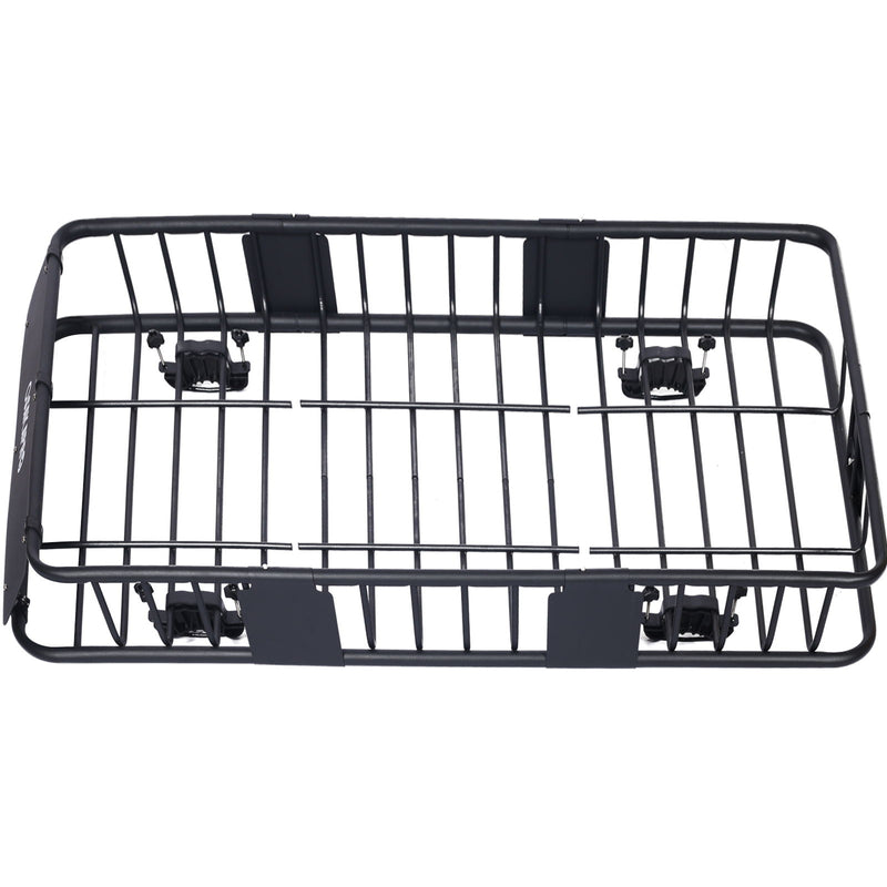 Motoring Rooftop Cargo Carrier Basket Steel, Universal Fit Roof Rack