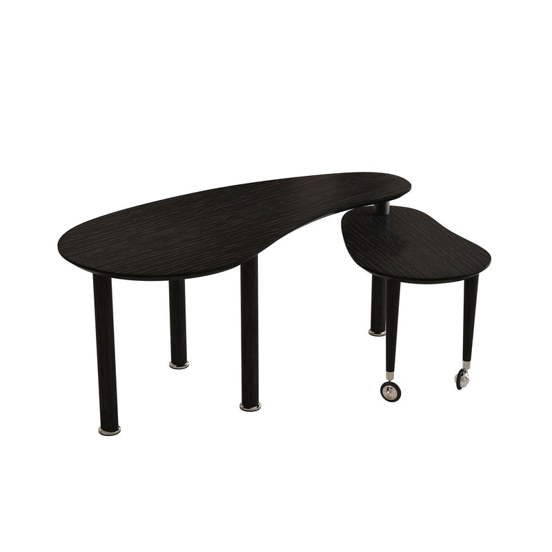 Rotatable Cocktail Table With Solid Legs, 360 Degree Rotating