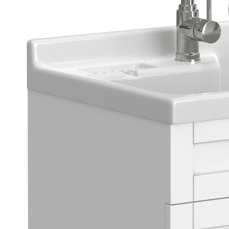 Hennessy - Deluxe Laundry Utility Sink And Cabinet