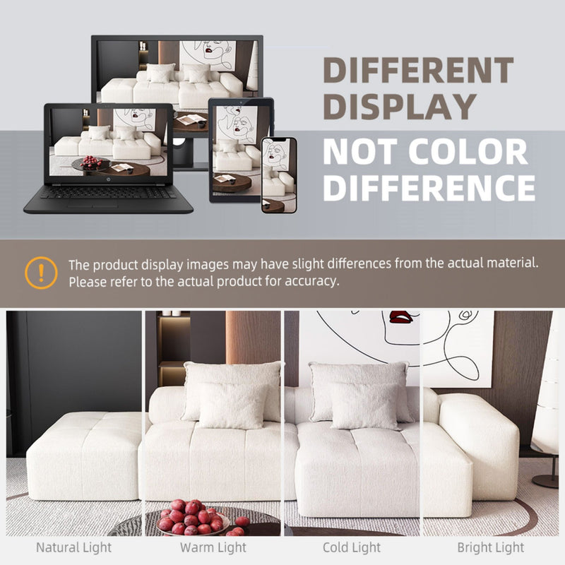 Modern Oversized Diy Combination Modular Sectional Sofa With Pillows