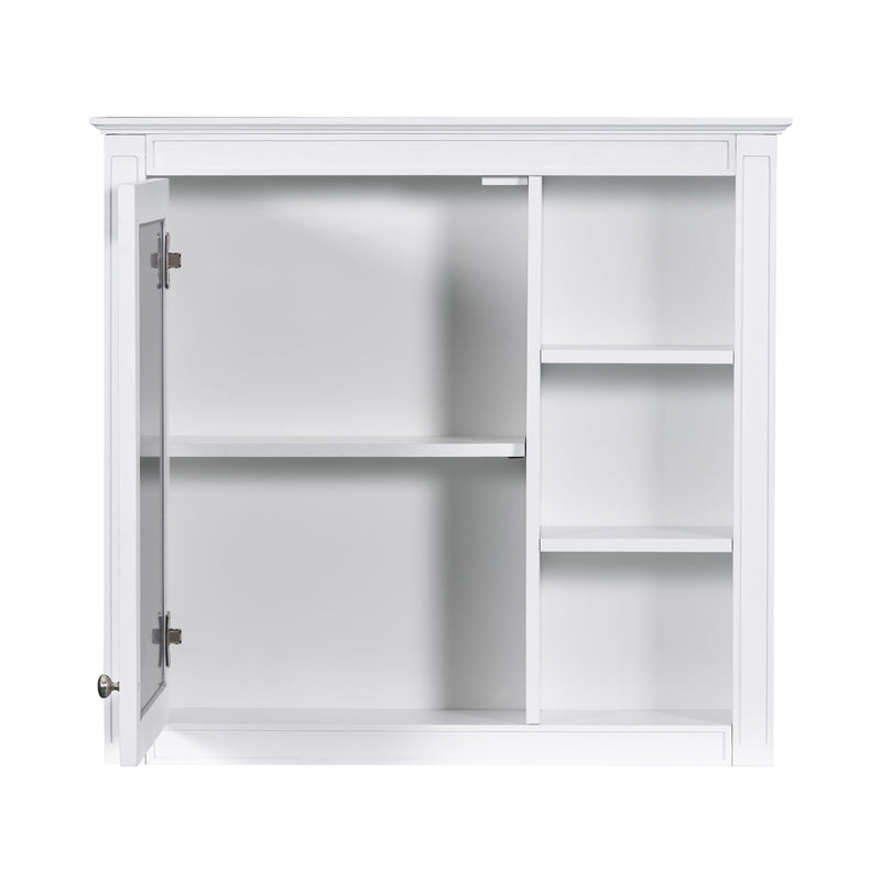 Bathroom Vanity With Medicine Cabinet, Royal Mirror Cabinet, Modern Bathroom Storage Cabinet With 2 Soft Closing Doors And 4 Drawers