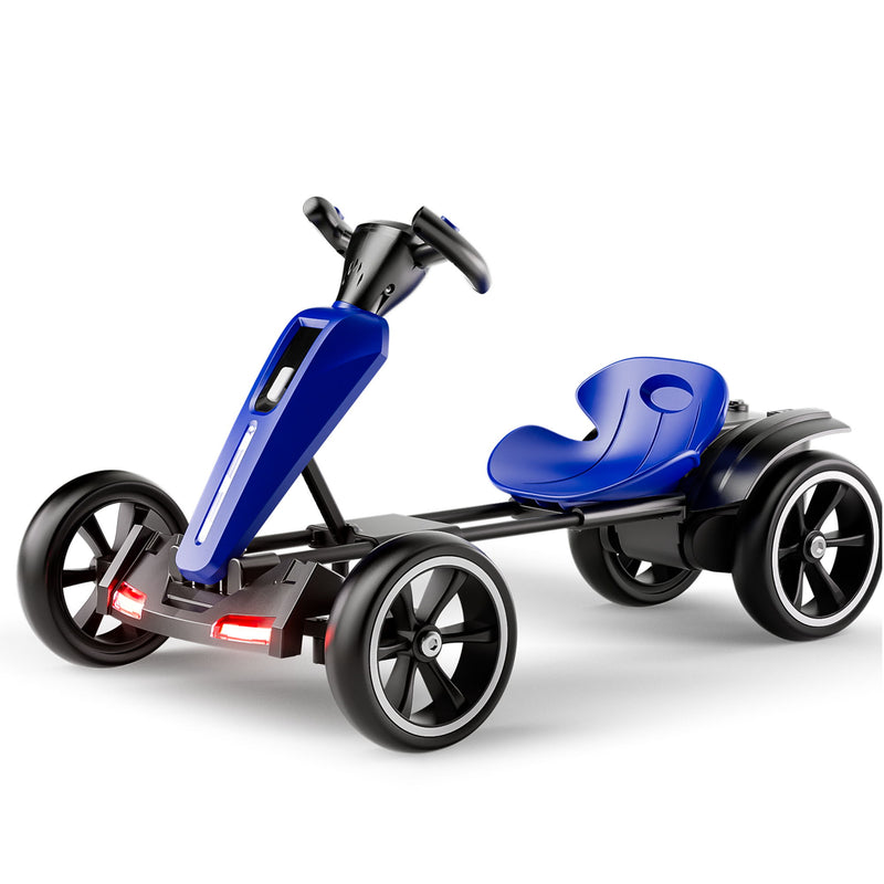 Electric Kids Pedal Go Kart With Adjustable Seat, Foldable Design