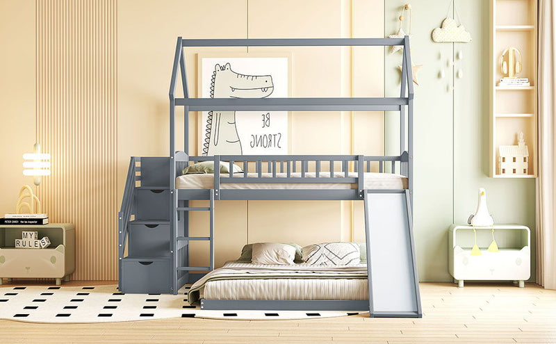 House Bunk Bed With Slide