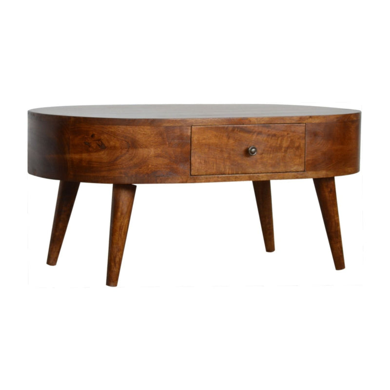 Rounded Wood Table