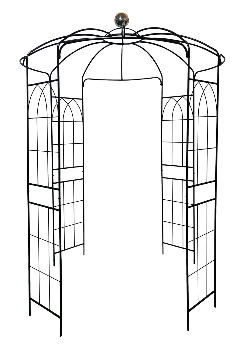 Metal Garden Arch Iron Garden Arbors Gazebo Dia High Birdcage Shape Pergola Pavilion For Wedding Ceremony