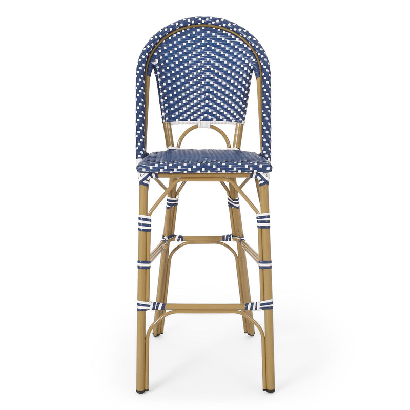 Outdoor Pe Rattan French Barstool Set