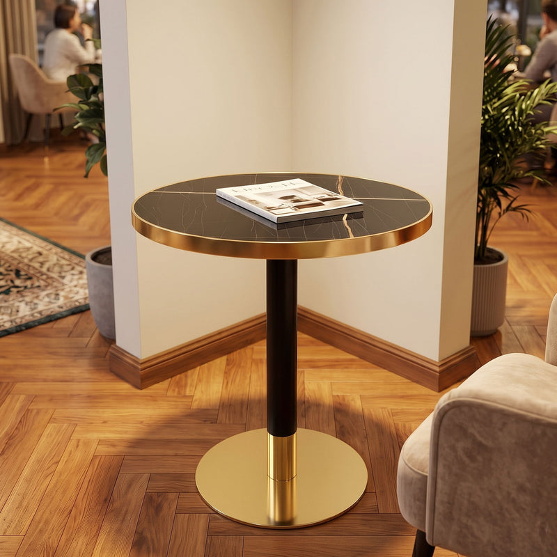Round Table For Kitchen - Black / Gray / Gold