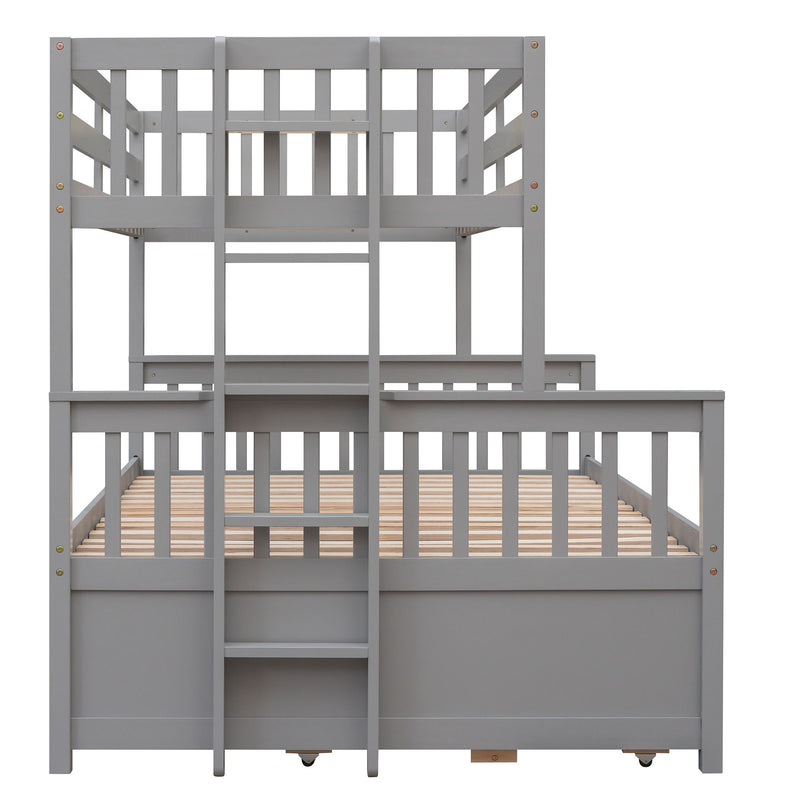 Bunk Bed With Twin Size Trundle And Drawers
