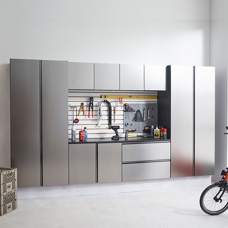 Nova Series - Garage Cabinet Set A With Soft Closing Doors - Dark Gray