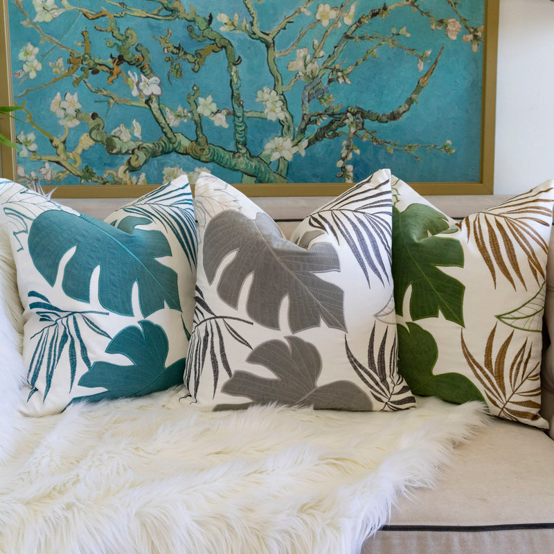 Autumn Vibes Leaf Accent Pillow