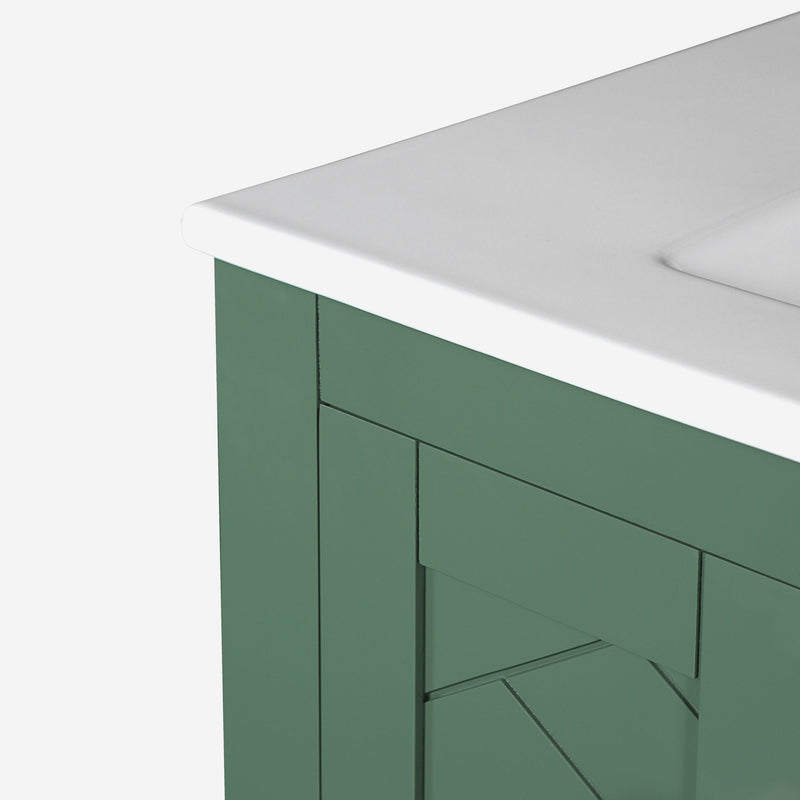 Bathroom Vanity With Sink, Storage Cabinet, Freestanding Set With 3 Drawers & Soft Closing Doors